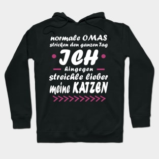 Katzen Katzendame Mietze Oma Katzenlady Hoodie